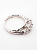 0.94 Cttw Diamond & 14k White Gold Ring With Cert 3.3 Grams Size 5 Fw0625rxzdu
