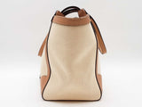Gucci Swing Tote Bag Beige Canvas Brown Leather Sd0526rirde