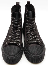 Marc Jacobs The High Top Black Satin Sneakers Size 38 Eb0526rxsa
