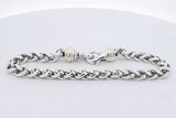David Yurman Sterling Silver Wheat Chain Bracelet 26.7 Grams 8 Inch Eb0726lrxsa