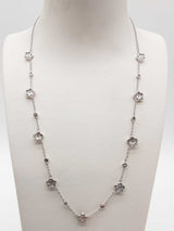 2.60 Cttw Lab Grown Diamonds 0.925 Silver 7.4g Flower By Yard Chain 19 In Do0525oiide