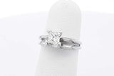 0.67cttw Diamond Wedding Set In 14k White Gold 3.2 Grams Size 4 Eb0625wxzsa