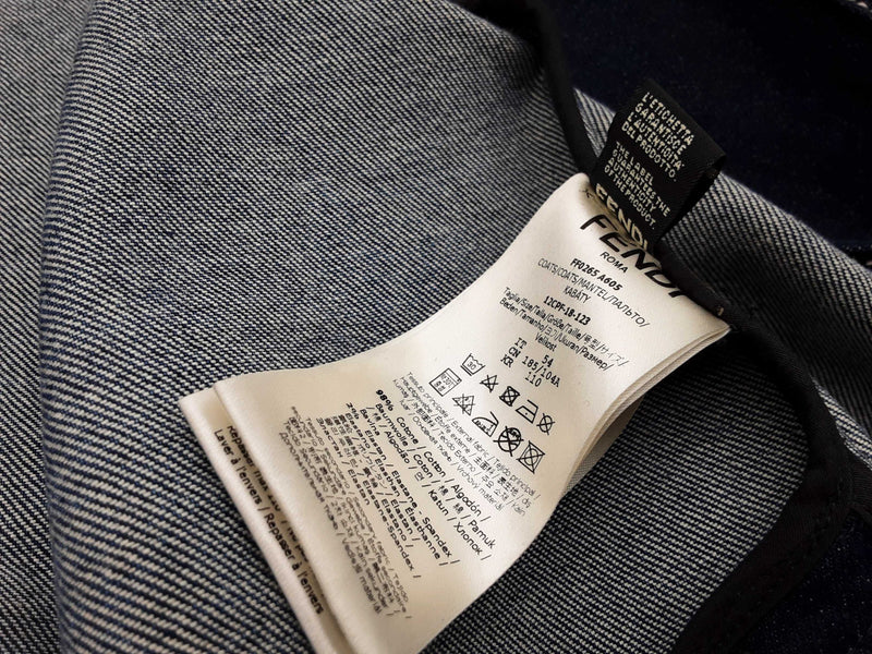 Fendi X Fila Denim Zip Up Trench Coat Size Italian 54 Do0925wxzde