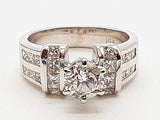 1.21 Cttw Natural Diamonds 14k White Gold 6.8g Ring Size 6.5 Do0526exzde