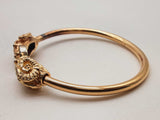 14k Yellow Gold 17.2g Ram Head Bangle Bracelet 6.25 In Do0125erxde