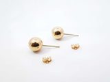 18k Yellow Gold Ball Stud Earrings 3 Grams Fw0826oprdu
