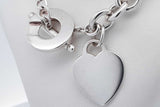 Tiffany & Co. 925 Sterling Heart Tag Toggle Necklace 75.9g 15-16 Inch Eb426oxzsa