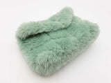 Yves Saint Laurent Loulou Puffer Pouch In Iced Mint Shearling Fw0826ozxdu