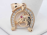 14k Yellow Gold Diamond Horseshoe Pendant 4.6 Grams Eb0726orxsa