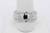 0.48cttw Diamond Band Ring In 14k White Gold 11.7 Grams Size 11 Eb0926erxsa