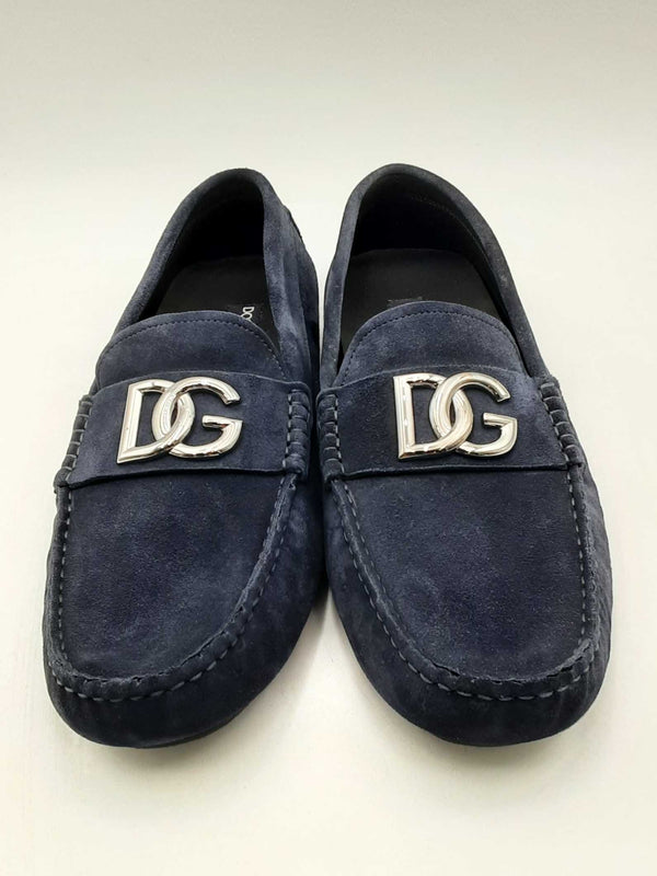 Dolce & Gabbana Navy Blue Suede Driver Loafers Size 11 Eb1124crsa