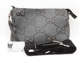 Gucci Jumbo Medium Gg Charcoal Gray Messenger Crossbody Bag Sd1025lozxde