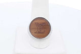 Louis Vuitton Lv Logo Horn Inlay Signet Ring 14.7 Grams Size 9 Eb0726lxzde