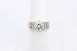 Round Diamond Approx. 1.70ctw Ring In 18k Yellow Gold 11.4g Sz 6.5 Eb0524wrxzsa