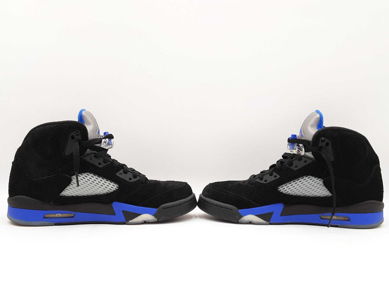 Nike Air Jordan 5 Retro "Racer Blue" Sneakers In Black Suede Size 10 Fw00625izdu