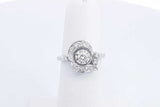 Approx. 0.44ctw Diamond Ring In 14k White Gold 4.1 Grams Size 5.5 Eb1224oorsa