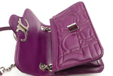 Salvatore Ferragamo Quilted Gancini Purple Leather Crossbody Bag Eb0226orxsa