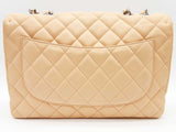 Chanel Classic Single Flap Jumbo Beige Quilted Leather Shoulder Bag Do0125rxzxde