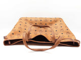 Mcm Liz Reversible Shopper Cognac Visetos Canvas Shoulder Bag Sd0326lzxdu