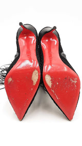 Christian Louboutin Fringe Curtain Ankle Boots Size 38 Eb1125lxzdu