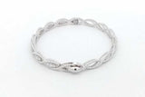 0.51cttw Diamond Hinged Bangle Bracelet 14k White Gold 12.7 Grams Eb0926llxzsa