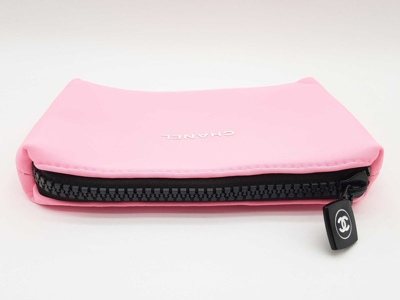 Chanel Vip Neon Pink Neoprene Cosmetic Bag Do0225oxde