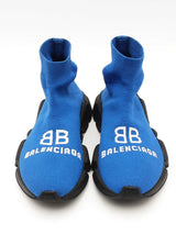 Balenciaga Speed 2.0 Blue Stretch Knit Sneakers Size 39 Eb1025lxzsa