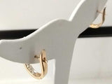 .032 Cttw Diamond Bangle Earrings 14k Yellow Gold 3.5 Grams Mk0426opzmia