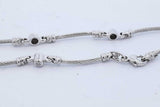 0.05cttw Diamond Cable Link Bracelet 18k White Gold 8.1 Grams 7 Inch Eb0526cxzde