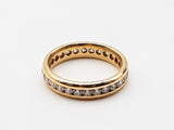 18k Yellow Gold Channel Diamond Eternity Band Ring Size 6 Do0224irxde