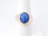 Star Sapphire & 10k Yellow Gold Signet Ring 10.9 Grams Size 8.25 Fw0426wcrdu