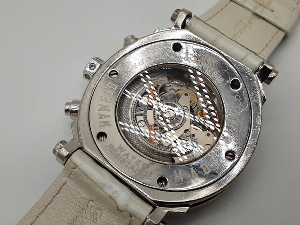 Aximum King Pro 18k White Gold Diamonds Black Dial Automatic Watch Do0825loxzxde