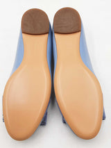 Salvatore Ferragamo Varina Blue Patent Leather Ballet Flats Size 5 Eb1125lxzdu