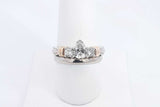 Diamond Approx. 0.9ctw Wedding Set In 14k Gold 6.57 Grams Size 8.75 Eb0124crxsa