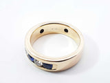 Sapphire & Lab-grown Diamond Ring In 10k Yellow Gold 6.5 Grams Size 9.75 Fw0126olrdu