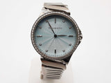 Tiffany & Co 28mm Metro Blue Dial Diamond Bezel Steel Quartz Watch Do0725lrxzde