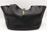 Yves Saint Laurent Black Grained Deerskin Le 5 A 7 Bea Tote Bag Eb0326cxzsa