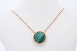 Van Cleef & Arpels Malachite Perlee Couleurs Pendant Necklace 16.5in Eb926llxzde