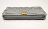 Chanel Caviar Quilted Zip Around Boy Hs0424ccrsa