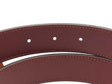 Gucci Interlocking G Horsebit Belt In Burgundy Leather Size 100|40 Fw1225lxzdu