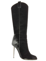 Tom Ford Black Velvet Knee High Boots Size Eu 36 Do0525wxzde