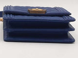 Chanel North South Boy Flap Bag Blue Handbag Aa0326lzxzsa