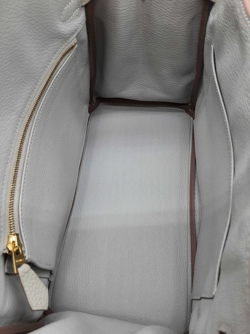 Hermes Birkin 25 Gris Neve Gray Togo Gold Hardware Handbag Do0725lirxzde