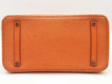 Hermes Birkin 35 Tangerine Orange Ostrich Palladium Handbag Do0126lirxzde