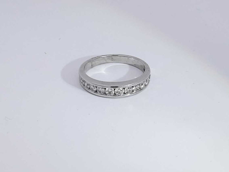0.55 Cttw Diamond 10k White Gold Wedding Band Size 7.5 Aa1025lcrsa