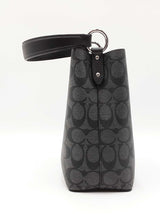 Coach Small Town Bucket Bag In Gray & Black Signature C Coated Canvas Fw0726rzdu