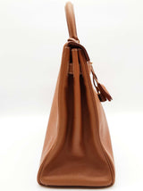 Hermes Kelly 35 Gold Brown Epsom Gold Hardware Shoulder Bag Do0225erxzde