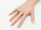 3.43 Cttw Diamond & 14k Yellow Gold Waterfall Ring 7.1 Grams Size 6 Fw0825scrdu