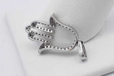 18k White Gold Diamond Hamsa Pendant 1.4 Grams Eb0526lorsa