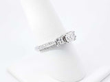 1.22 Cttw Three-stone Cathedral Ring In 14k White Gold 4 Grams Size 7.75 Fw0526lwxzdu